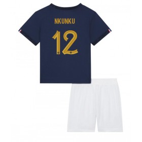 Jalkapallo Pelipaidat/Peliasut Ranska Christopher Nkunku 12 Lasten Kotipelipaita Mm-Kisat 2022
